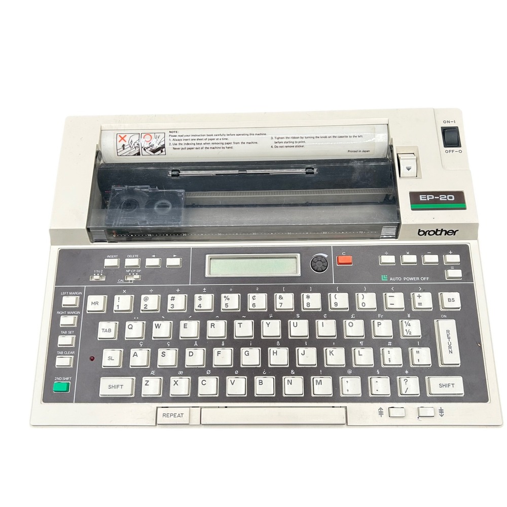 Brother EP-20 Electronic Personal Printer Typewriter Portable Untested for Parts